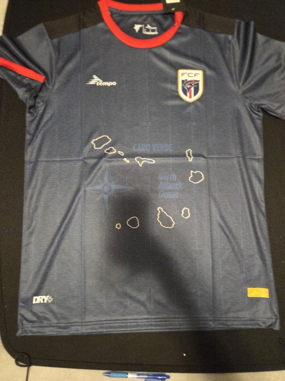 Navy Athletic CAP VERDO SOCCER JETEY with Red Accents